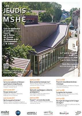 2019 20 Les Jeudis dela MSHE affiche