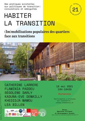 2021 journee etude Habiter la transition affiche