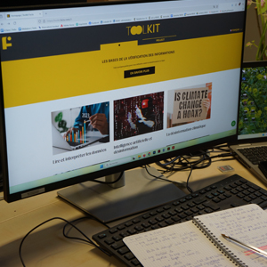 écran d'ordinateur avec la boite à outils