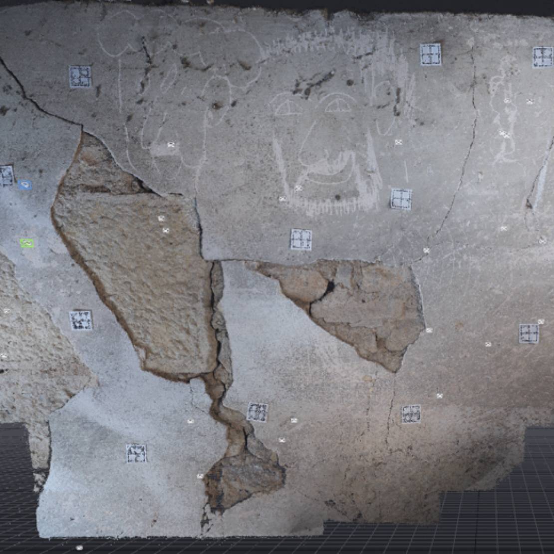 Traitement photogrammétrique de graffitis à l’hôpital St Jacques